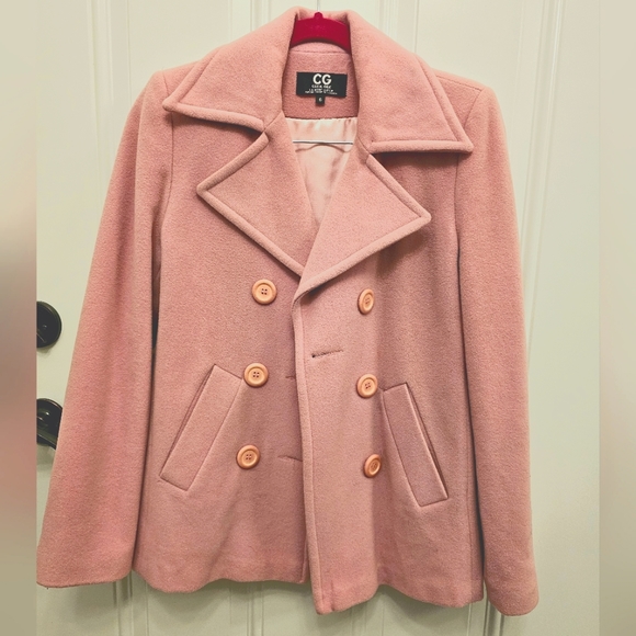 Pink 🩷 Fitted Peacoat Jacket Coat Size 6 - Picture 1 of 4